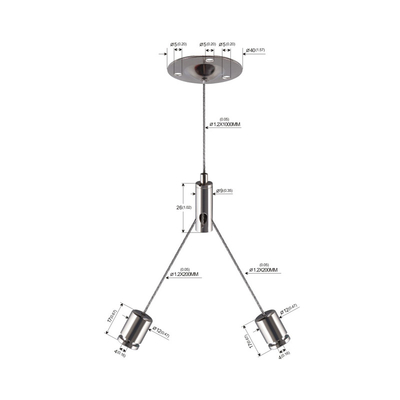 ระบบแขวนไฟ LED เชิงเส้นรูปตัว Y พร้อมสไลเดอร์ YW-86447