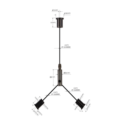 Y Type Cable Hanging Kits For Led Panel Light With Hooks YW-86032