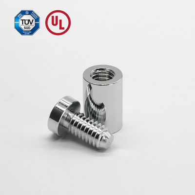 โรงงานประกาศเหล็กไร้สแตนเลสกระจกขุมแก้ว ปรับการติดต่อ Standoff bolt screw