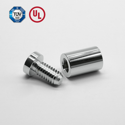 โรงงานประกาศเหล็กไร้สแตนเลสกระจกขุมแก้ว ปรับการติดต่อ Standoff bolt screw