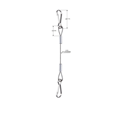 Lanyard Hook ลวดสลิงเพื่อความปลอดภัยสำหรับไฟ / ของตกแต่งที่กำหนดเอง